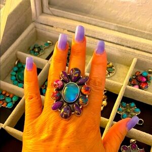 Sterling Silver Multistone Statement Ring